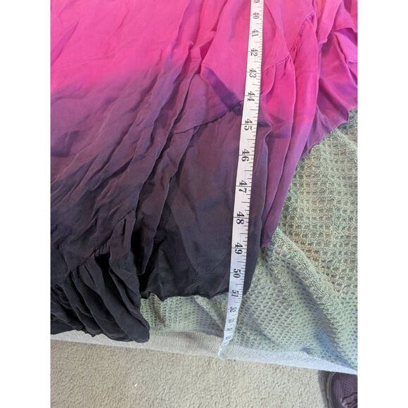 Bebe 100% Silk One Shoulder Dip Dye Maxi Dress Size XS New with tags. - Picture 4 of 5
